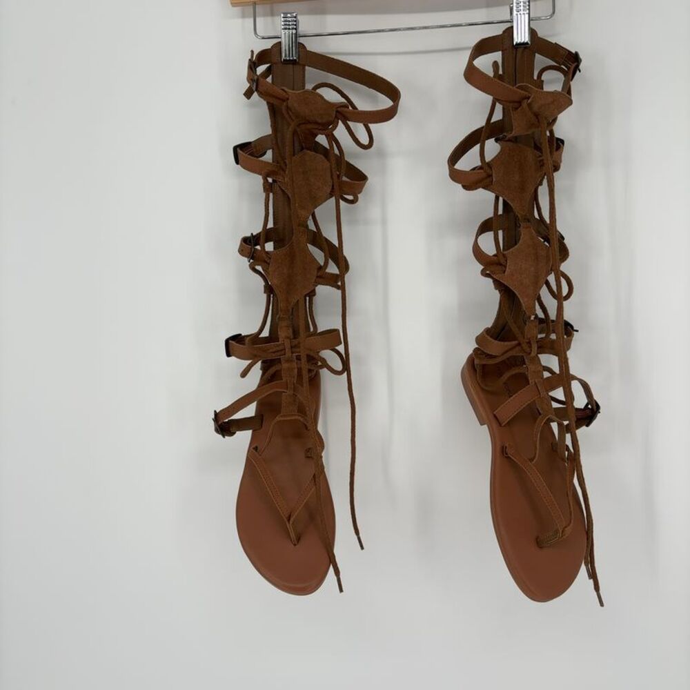 DRIFTWOOD Brown Tall Gladiator Sandals Free People
